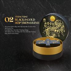 trăng vàng black&gold hộp tròn 6 bánh - bánh trung thu kinh đô cần thơ